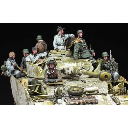 1/35 13pcs Resin Model Kit German Soldier Tank Crew (no tank) WW2 Unpainted - Model-Fan-Store