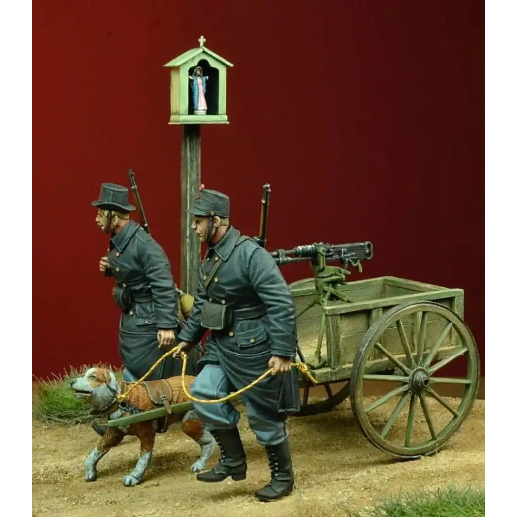 1/35 2pcs + dog Resin Model Kit Belgian Soldiers WW1 Unpainted - Model-Fan-Store