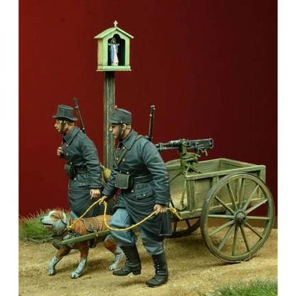 1/35 2pcs + dog Resin Model Kit Belgian Soldiers WW1 Unpainted - Model-Fan-Store