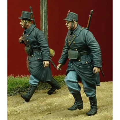 1/35 2pcs + dog Resin Model Kit Belgian Soldiers WW1 Unpainted - Model-Fan-Store