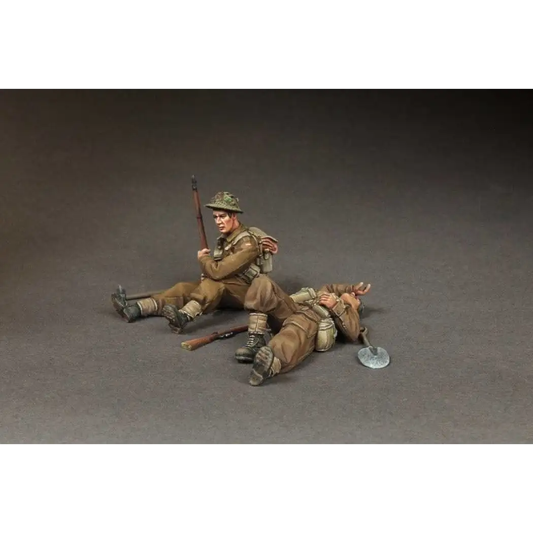 1/35 2pcs Resin Model Kit British Soldiers in Rest Infantry WW2 Unpainted - Model-Fan-Store