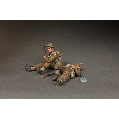 1/35 2pcs Resin Model Kit British Soldiers in Rest Infantry WW2 Unpainted - Model-Fan-Store