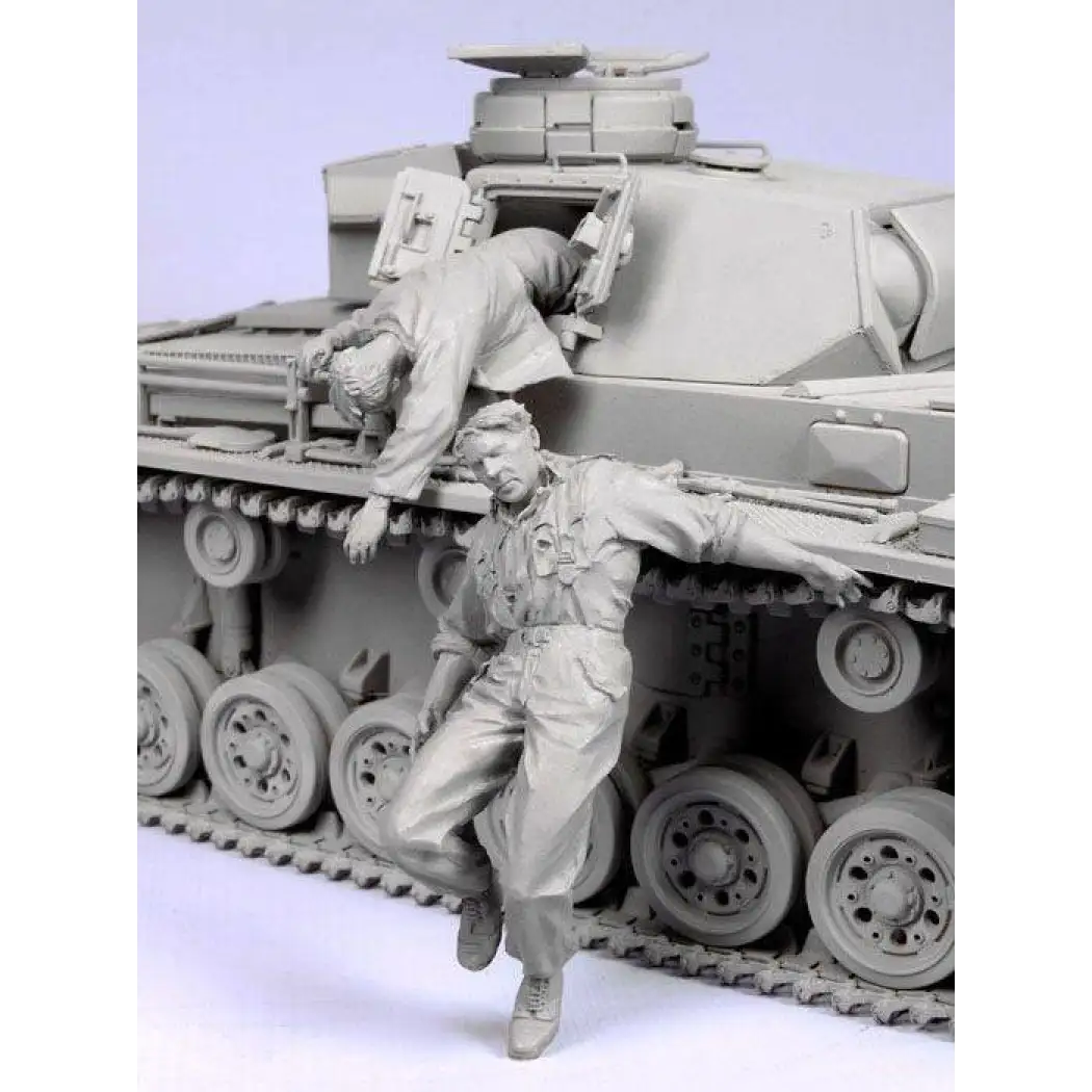 1/35 2pcs Resin Model Kit Soldiers Tank Crew WW2 Unpainted - Model-Fan-Store