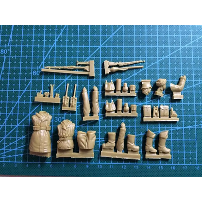 1/35 2pcs Resin Model Kit Winter German Soldiers Infantry WW2 Unpainted - Model-Fan-Store