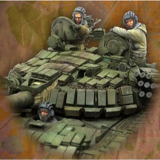 1/35 3pcs Resin Model Kit Modern Soldiers Russian Tank Crew T-72 Unpainted - Model-Fan-Store