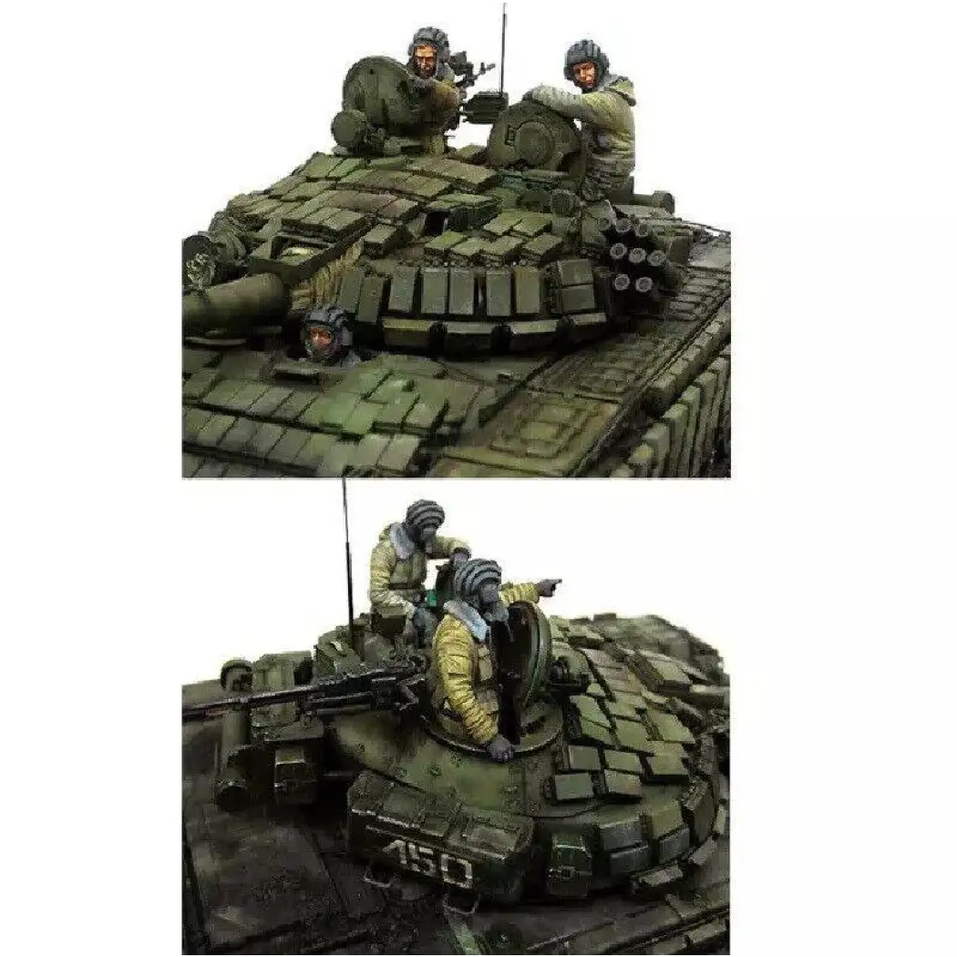 1/35 3pcs Resin Model Kit Modern Soldiers Russian Tank Crew T-72 Unpainted - Model-Fan-Store