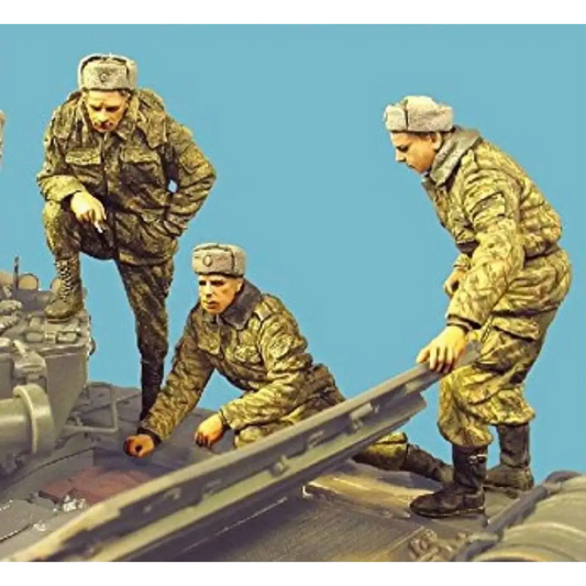 1/35 3pcs Resin Model Kit Soviet Soldier Tank Crew 1980 Unpainted - Model-Fan-Store
