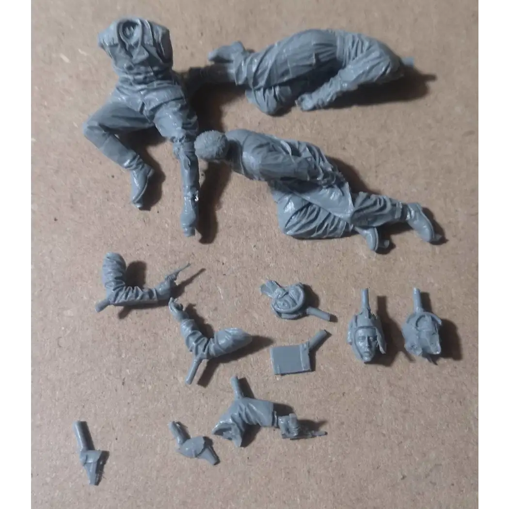 1/35 3pcs Resin Model Kit Soviet Soldiers Tank Crew WW2 Unpainted - Model-Fan-Store