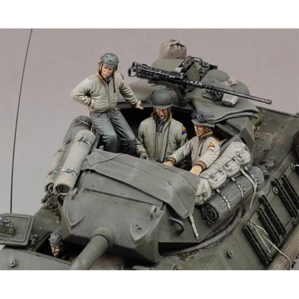 Tank Figure 1/35 4pcs Figures Resin Model Kit US Army Tank Crew (no tank) WW2 Unpa ...