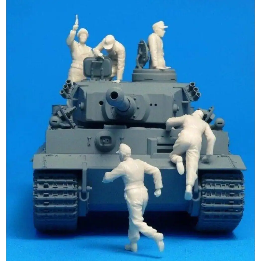 1/35 5pcs Resin Model Kit German Soldiers Tank Crew WW2 Unpainted - Model-Fan-Store