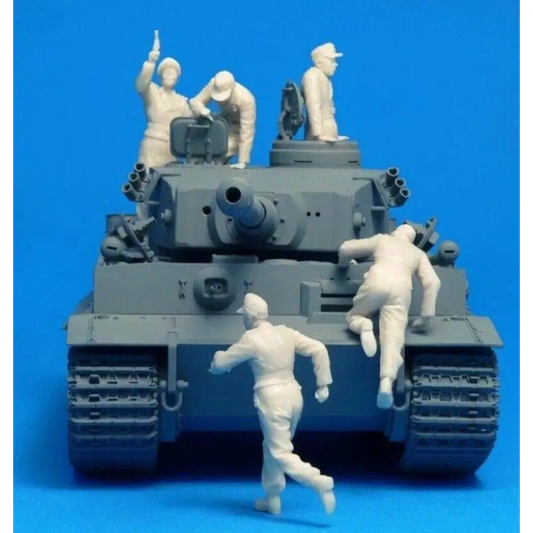 1/35 5pcs Resin Model Kit German Soldiers Tank Crew WW2 Unpainted - Model-Fan-Store