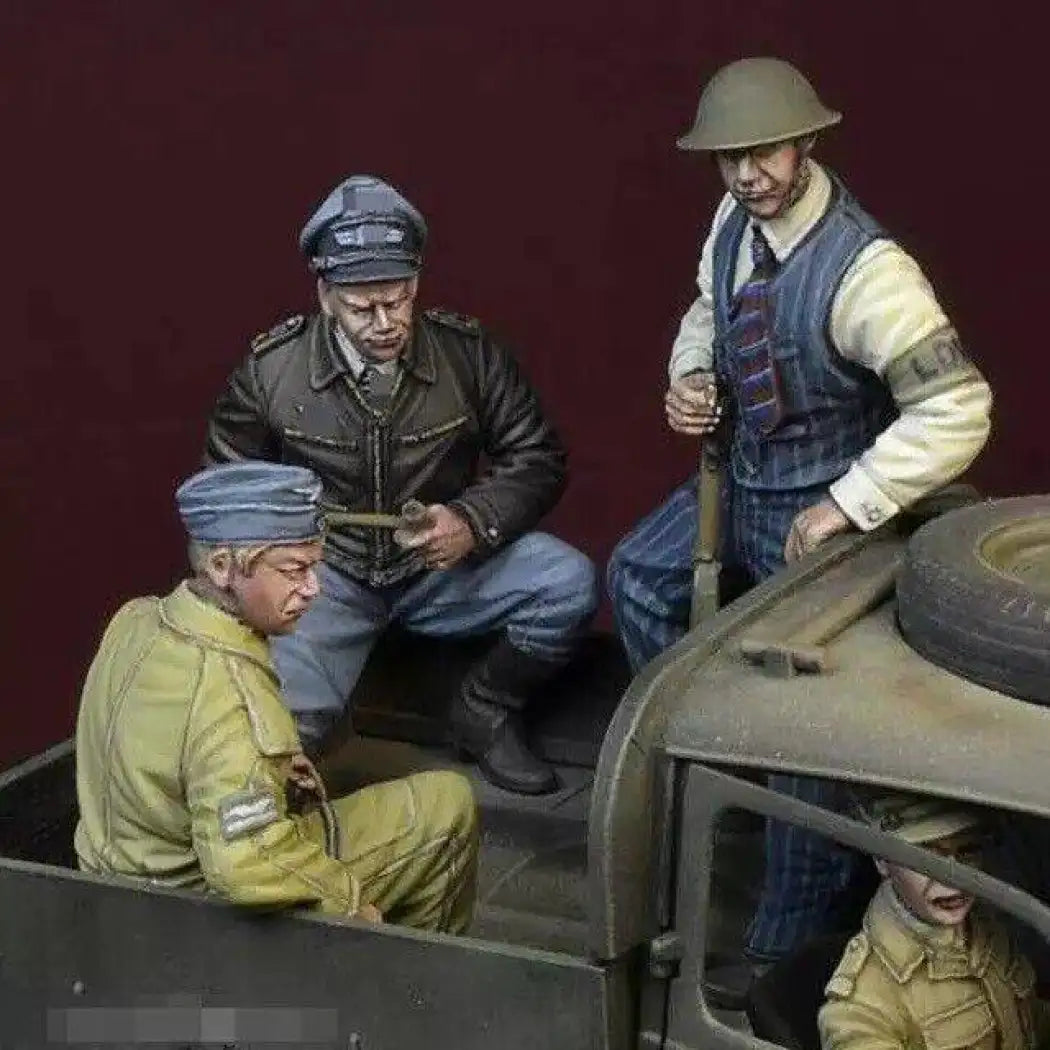 1/35 6pcs Resin Model Kit British Soldiers no car WW2 Unapinted - Model-Fan-Store