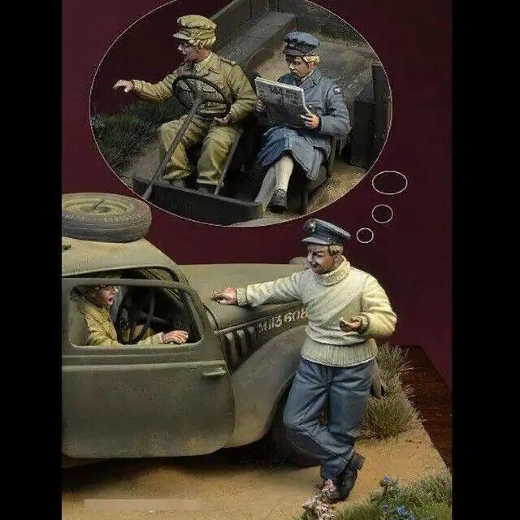 1/35 6pcs Resin Model Kit British Soldiers no car WW2 Unapinted - Model-Fan-Store