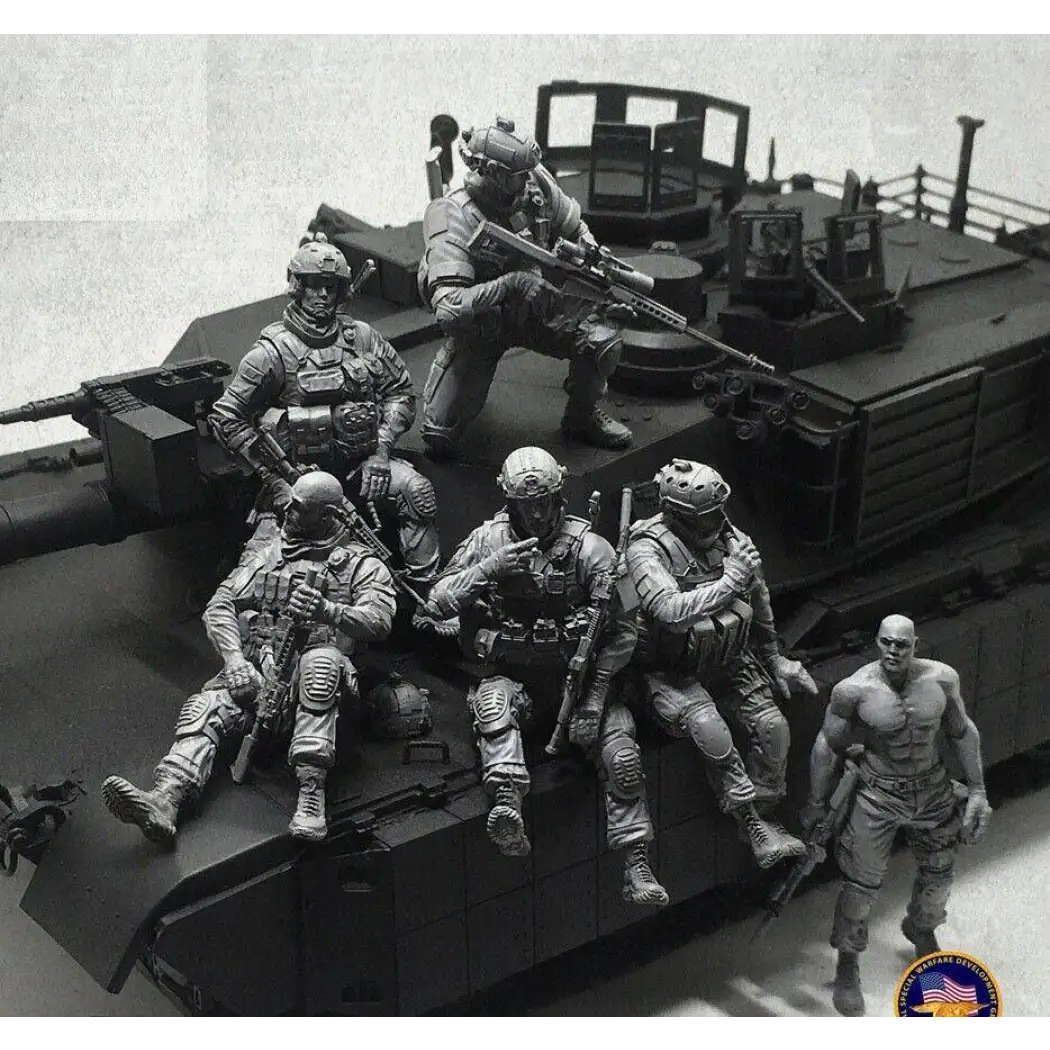 1/35 6pcs Resin Model Kit Modern Soldiers US Army Special Forces no car Unpainted - Model-Fan-Store