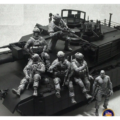 1/35 6pcs Resin Model Kit Modern Soldiers US Army Special Forces no car Unpainted - Model-Fan-Store