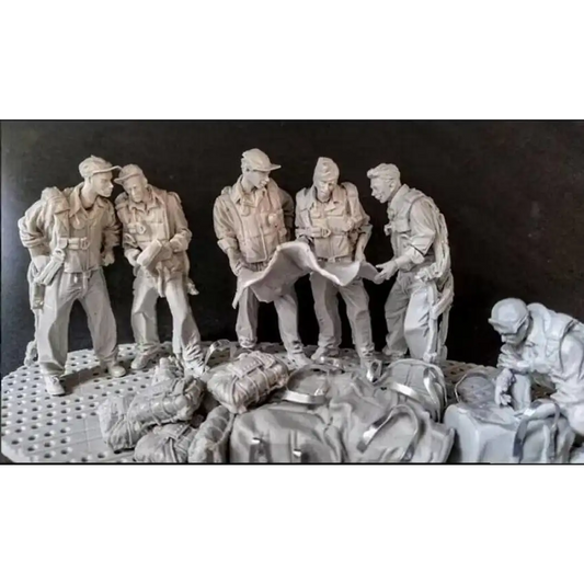 1/35 6pcs Resin Model Kit US Army Soldiers Bomber Crew WW2 Unpainted - Model-Fan-Store