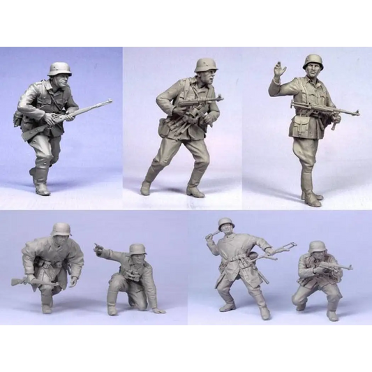 1/35 7pcs Resin Model Kit German Soldier Infantry WW2 Unpainted - Model-Fan-Store