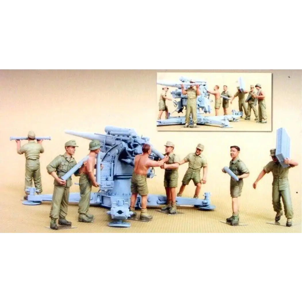 1/35 8pcs Resin Model Kit German Soldiers Artillery no gun WW2 Unpainted - Model-Fan-Store