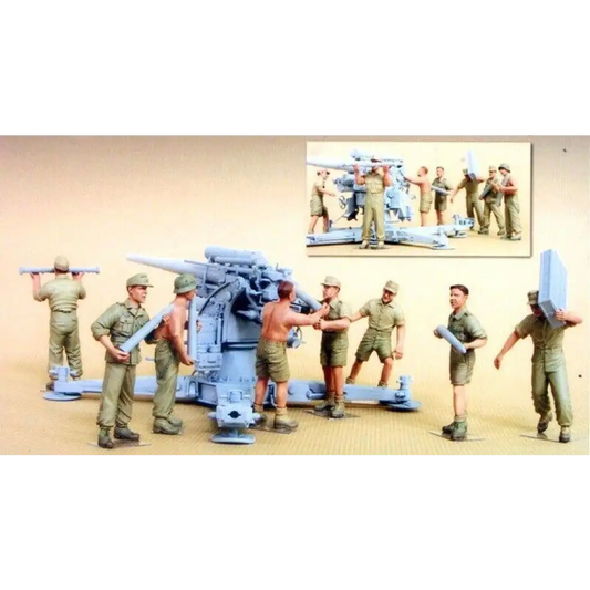 1/35 8pcs Resin Model Kit German Soldiers Artillery no gun WW2 Unpainted - Model-Fan-Store