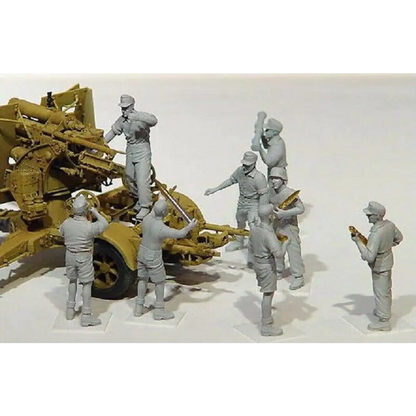 1/35 8pcs Resin Model Kit German Soldiers Artillery no gun WW2 Unpainted - Model-Fan-Store