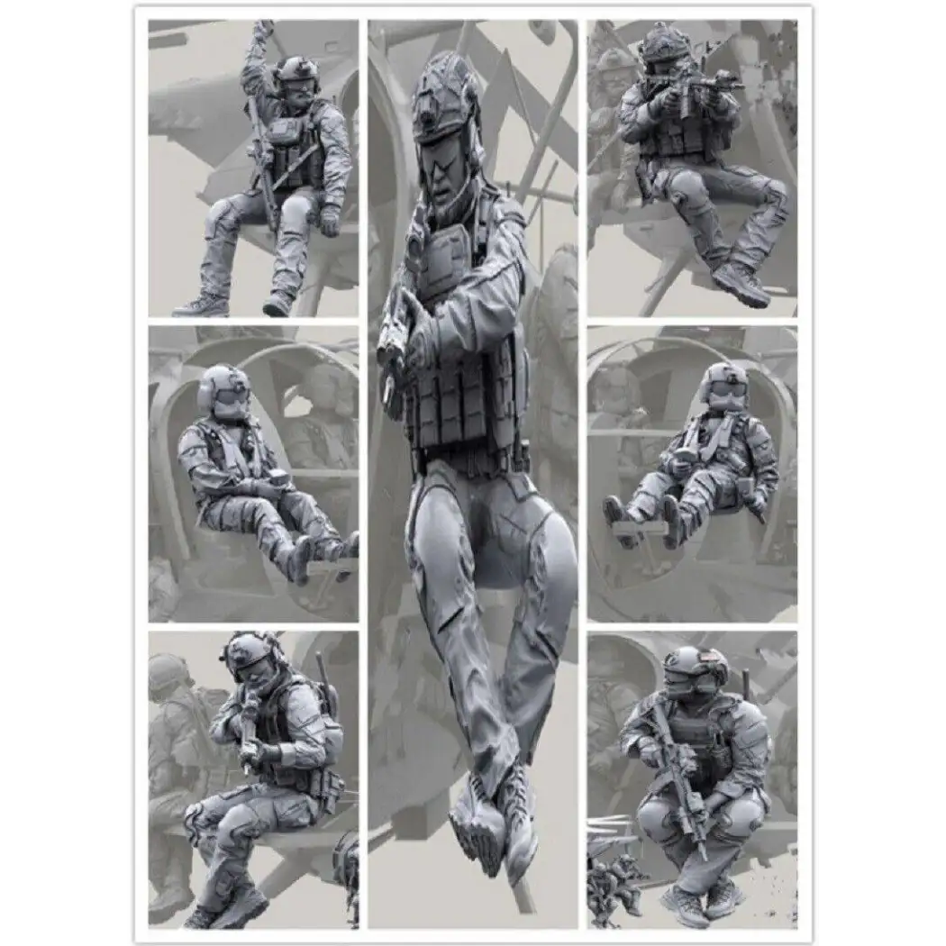 1/35 9pcs Resin Model Kit Modern US Army Soldiers (no aircraft) Unpainted - Model-Fan-Store