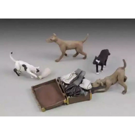 1/35 Resin Animals Model Kit Pets Cats and Dogs Unpainted - Model-Fan-Store