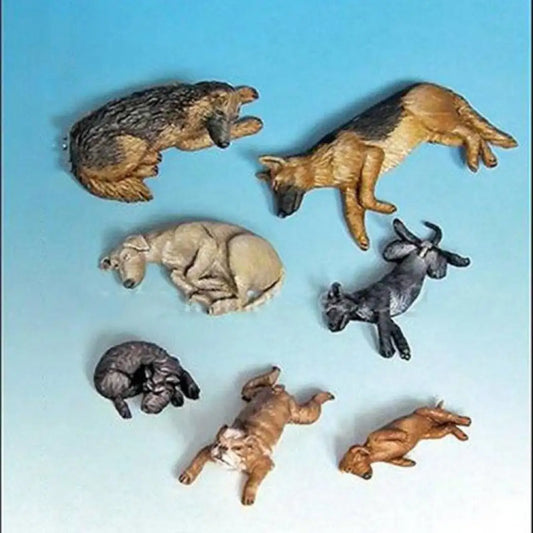 1/35 Resin Animals Model Kit Pets Dogs and Cats Unpainted - Model-Fan-Store