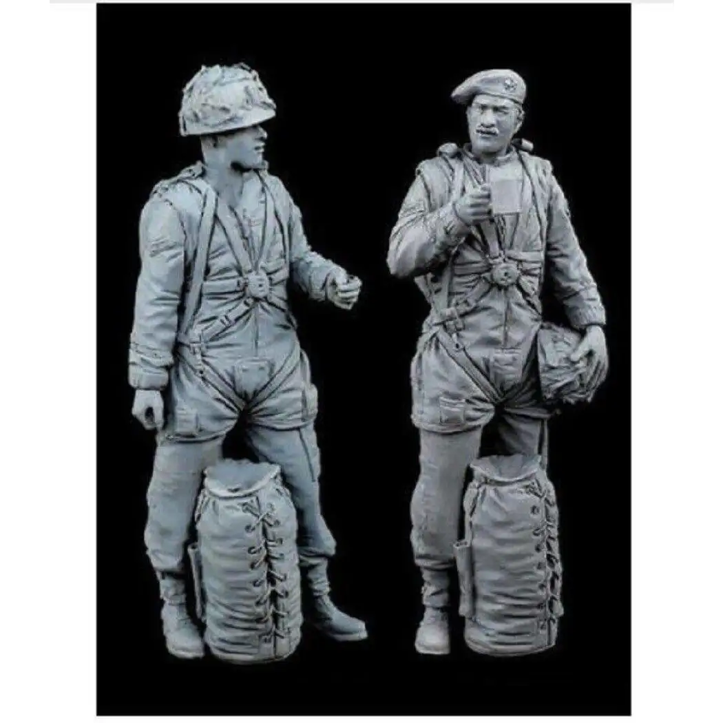 1/35 2pcs Resin Model Kit British Soldiers Paratroopers WW2 Unpainted ...