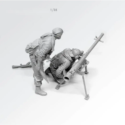 1/35 2pcs Resin Model Kit Syrian War Soldiers Unpainted