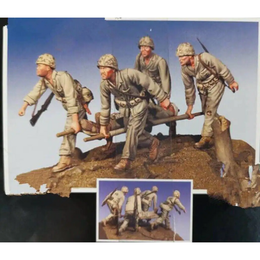 1/35 Resin Model Kit US Soldiers Rescue the Wounded WW2 Unpainted - Model-Fan-Store