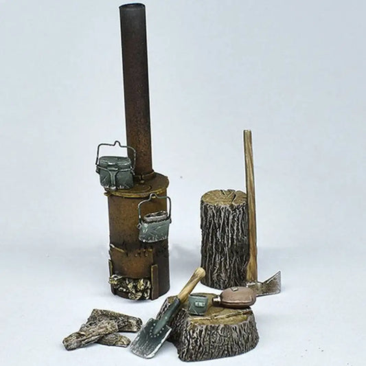 1/35 Resin Model Kit Wood Potbelly Stove WW2 Unpainted - Model-Fan-Store