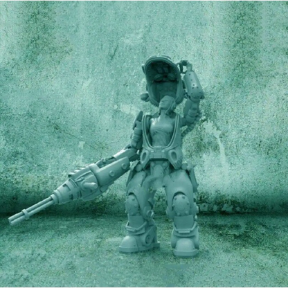 1/35 Resin Steampunk Model Kit Beautiful Girl Mechanical Exosuit Unpainted - Model-Fan-Store