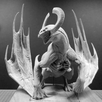 135mm Resin Model Kit King of the Night Dragon +5 people Unpainted - Model-Fan-Store