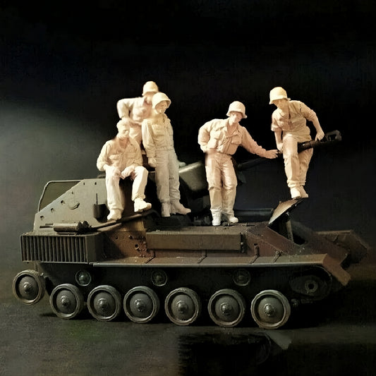 1/35 5pcs Resin Model Kit US Army Soldiers Tank Crew (no tank) WW2 Unpainted