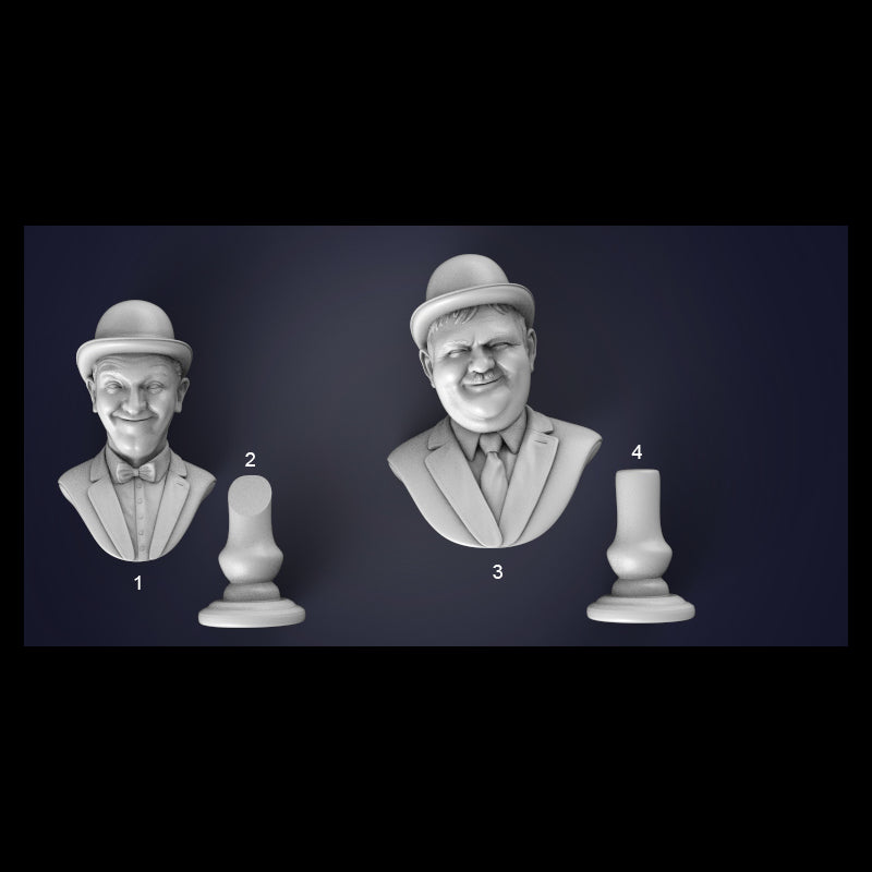 Digital STL Laurel & Hardy Bust