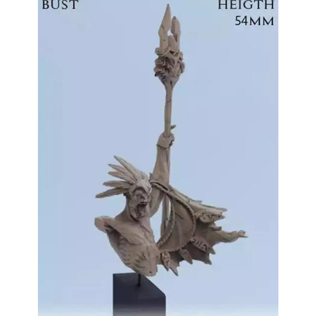 1/10 BUST 55mm Resin Model Kit Orc Warrior Shaman Warcraft Unpainted - Model-Fan-Store