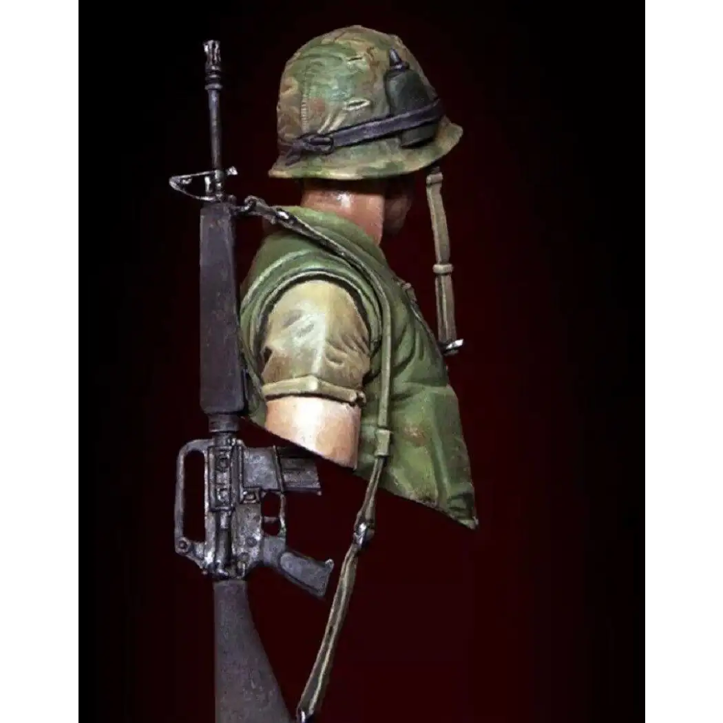 1/10 BUST 90mm Resin Model Kit US Marine Soldier in Vietnam War Unpainted - Model-Fan-Store