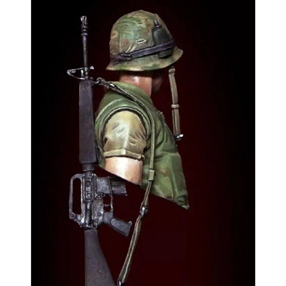 1/10 BUST 90mm Resin Model Kit US Marine Soldier in Vietnam War Unpainted - Model-Fan-Store