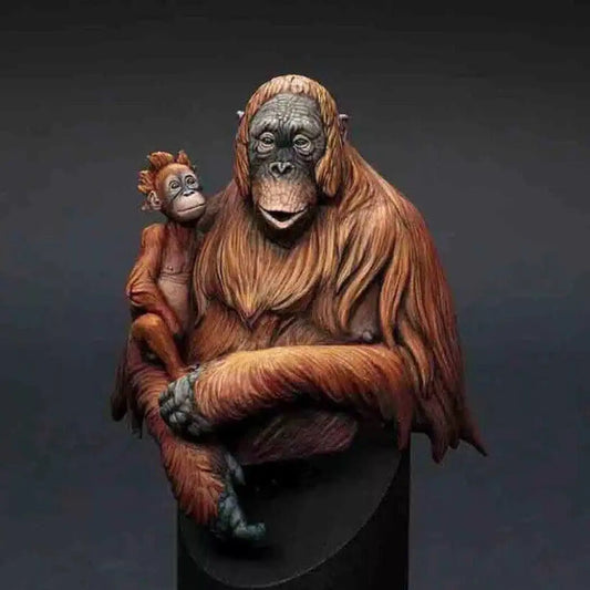 1/10 BUST Resin Animals Model Kit Monkey Orangutan Unpainted - Model-Fan-Store