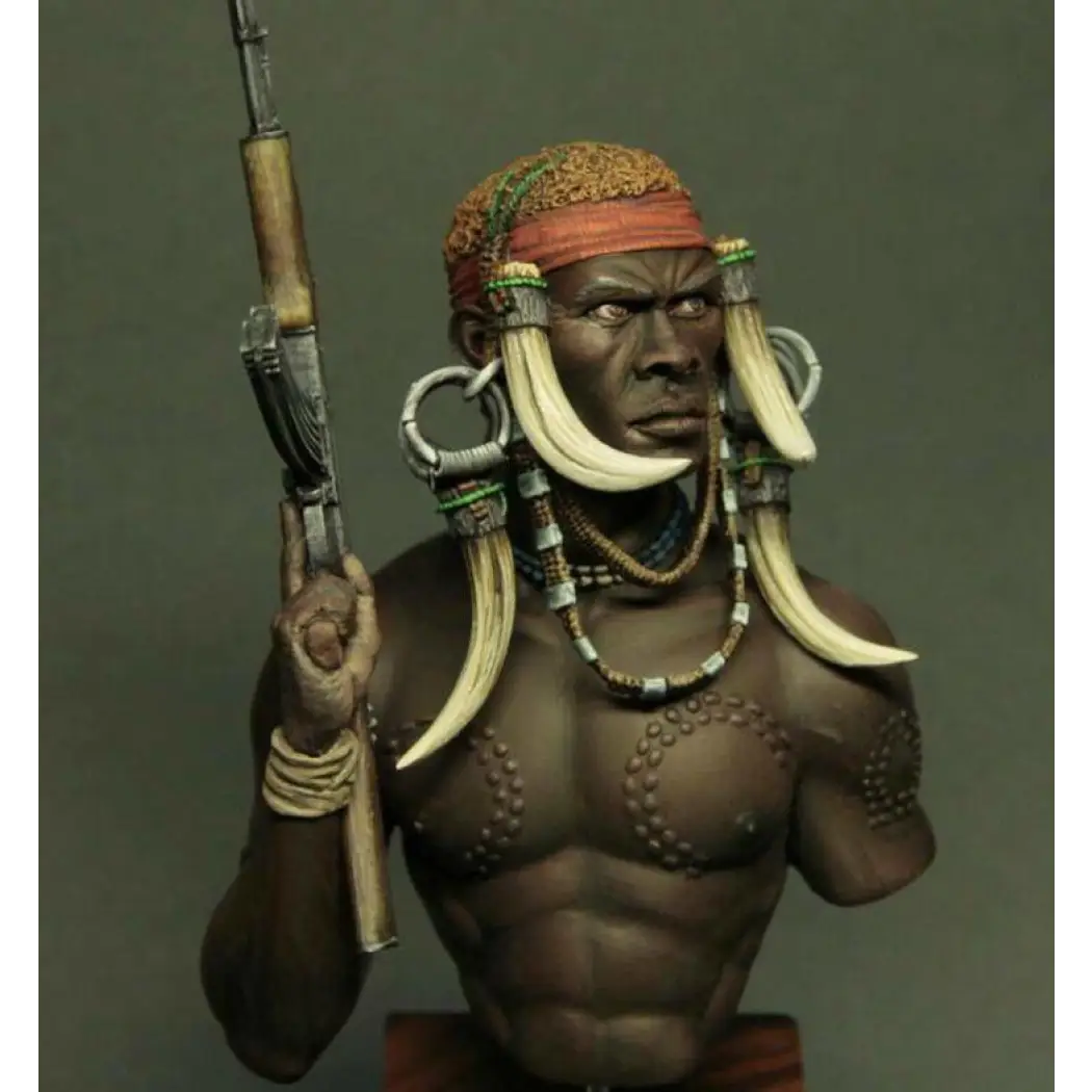 1/10 BUST Resin Model Kit African Rebel Shooter Unpainted A28 - Model-Fan-Store