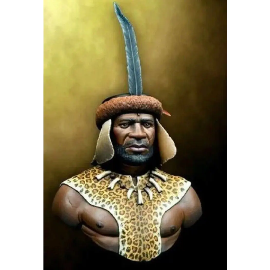 1/10 BUST Resin Model Kit African Tribal Warrior Chieftain Unpainted Unassembled - Model-Fan-Store