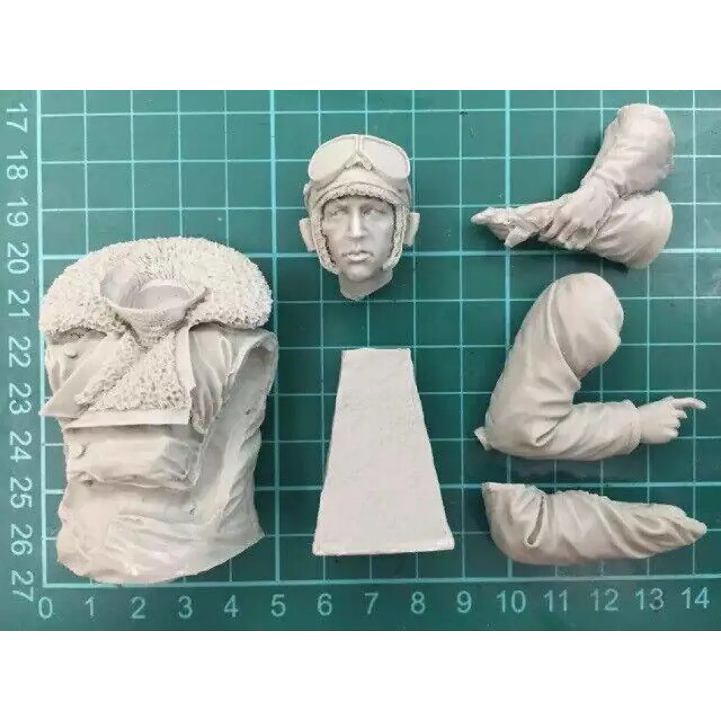 1/10 BUST Resin Model Kit British Pilot Soldier WW2 Unpainted A28 - Model-Fan-Store