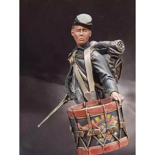 1/10 BUST Resin Model Kit Drummer Soldier American Civil War Unpainted - Model-Fan-Store