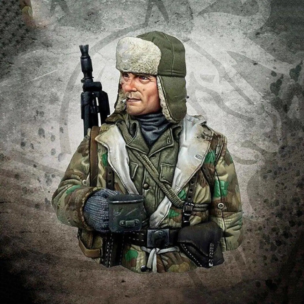 1/10 BUST Resin Model Kit German Soldier Machine Gunner WW2 Unpainted - Model-Fan-Store