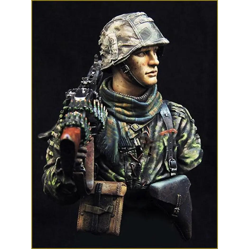 1/10 BUST Resin Model Kit German Soldier Machine Gunner WW2 Unpainted - Model-Fan-Store