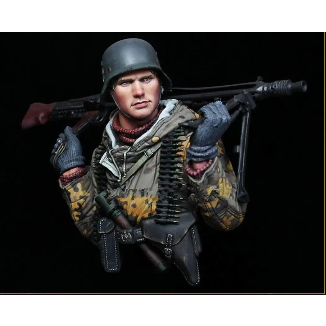 1/10 BUST Resin Model Kit German Soldier Machine Gunner WW2 Unpainted - Model-Fan-Store