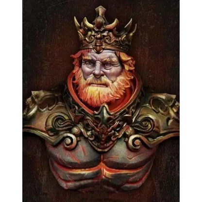 1/10 BUST Resin Model Kit Mad Medieval King Redbeard Warrior Unpainted - Model-Fan-Store