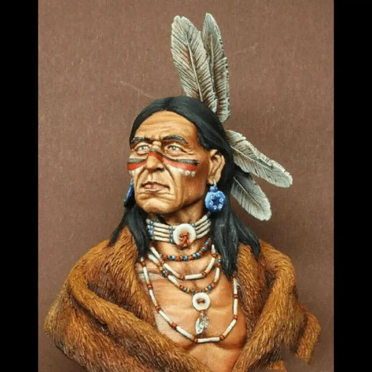 1/10 BUST Resin Model Kit Native American Indian Tribal Leader Unpainted