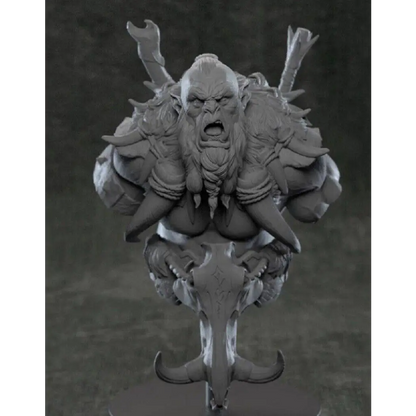 1/10 BUST Resin Model Kit Old Orc Warrior Warcraft Unpainted - Model-Fan-Store
