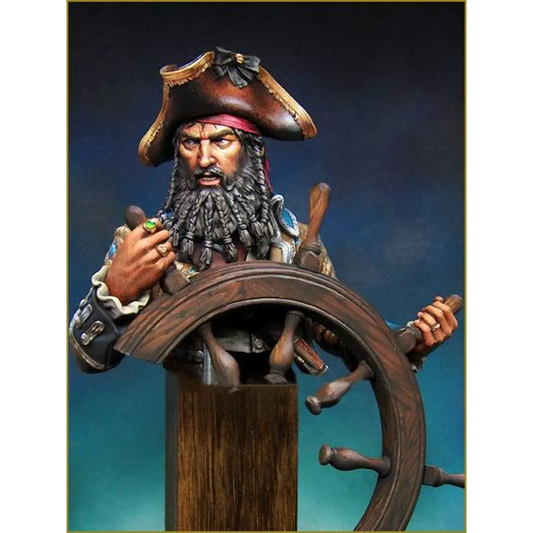 1/10 BUST Resin Model Kit Pirate Navigator Captain Unpainted Unassembled - Model-Fan-Store